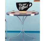 Ardoise de table SILHOUETTE 'Tasse'