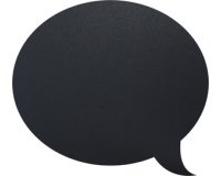 Ardoise Securit bulle 47x32cm