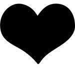 Ardoise murale SILHOUETTE 'Coeur'