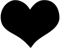 Ardoise Securit cœur 30x36cm