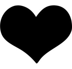 Ardoise murale SILHOUETTE 'Coeur'