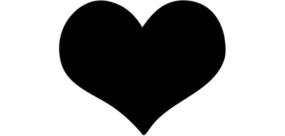 Ardoise murale SILHOUETTE 'Coeur'