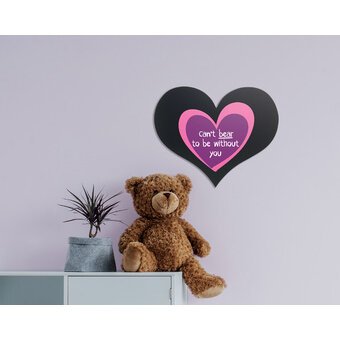 Ardoise murale SILHOUETTE 'Coeur'