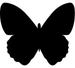 Ardoise murale SILHOUETTE 'Papillon'