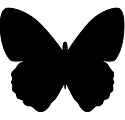 Ardoise murale SILHOUETTE 'Papillon'