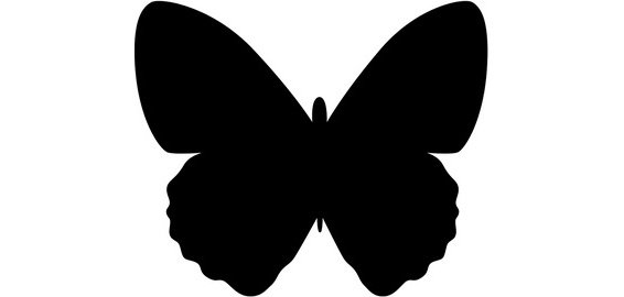 Ardoise murale SILHOUETTE 'Papillon'