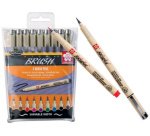 Stylo pinceau PIGMA BRUSH, étui de 9, assorti