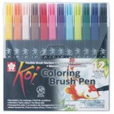 Stylo pinceau Koi Coloring Brush, étui de 12