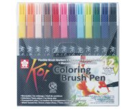 Stylo pinceau Koi Coloring Brush, étui de 12
