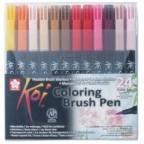 Stylo pinceau Koi Coloring Brush, étui de 24