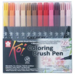 Stylo pinceau Koi Coloring Brush, étui de 24