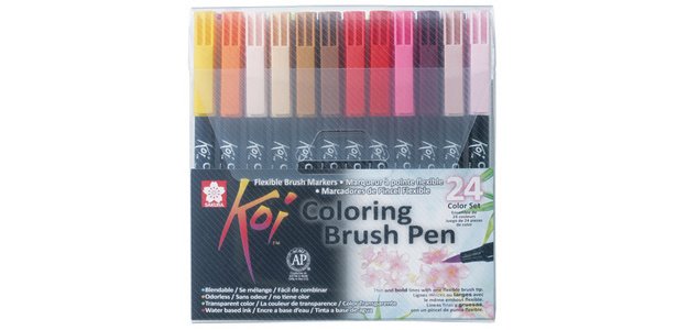 Stylo pinceau Koi Coloring Brush, étui de 24
