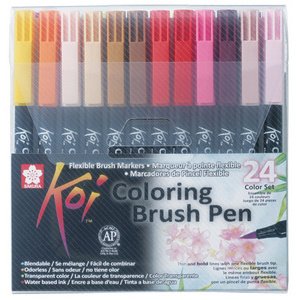 Stylo pinceau Koi Coloring Brush, étui de 24