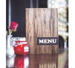 Protège-menus DESIGN WOOD, A4, marron