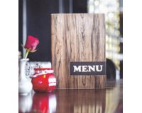 Protège-menus DESIGN WOOD, A4, marron