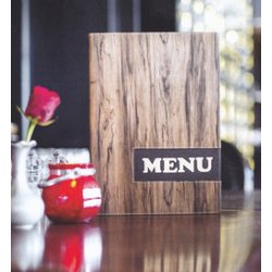 Protège-menus DESIGN WOOD, A4, marron
