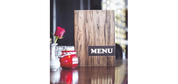 Protège-menus DESIGN WOOD, A4, marron