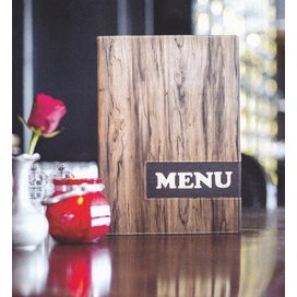 Protège-menus DESIGN WOOD, A4, marron