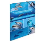 Chemise à élastiques 'dauphins', carton, A3