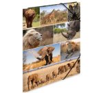 Chemise à élastiques 'animaux d'Afrique', carton, A3