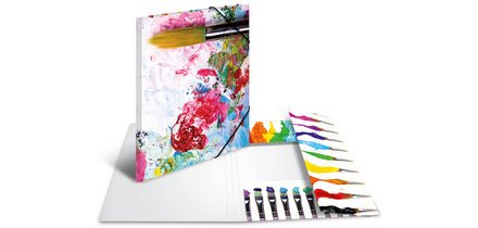 Chemise à élastiques 'Couleurs', carton, A4