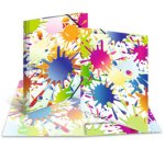 Chemise à élastiques 'Taches de couleurs', carton, A4