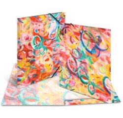 Chemise à élastiques 'Peinture', carton, A4