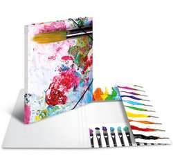 Chemise à élastiques 'Couleurs', carton, A3