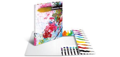 Chemise à élastiques 'Couleurs', carton, A3