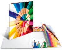 Chemise à élastiques 'Crayons', en carton, A3