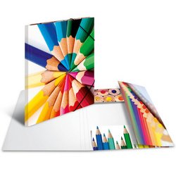 Chemise à élastiques 'Crayons', en carton, A3