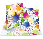 Chemise à élastiques 'Taches de couleurs', carton, A3