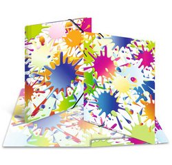 Chemise à élastiques 'Taches de couleurs', carton, A3