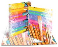 Chemise à élastiques 'Pinceaux', carton, A3