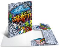 Chemise à élastiques 'Graffiti', en PP, A4