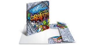 Chemise à élastiques 'Graffiti', en PP, A4