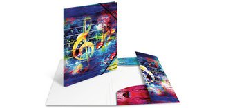 Chemise à élastiques 'Artline', PP, A3, Music
