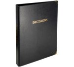 Reliure registre 32x26cm 4 anneaux avec recharges de 100 feuillets - Registre des décisions - Noir