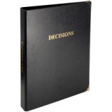 Reliure registre 32x26cm 4 anneaux avec recharges de 100 feuillets - Registre des décisions - Noir
