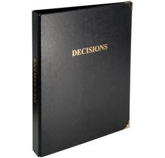 Reliure registre 32x26cm 4 anneaux avec recharges de 100 feuillets - Registre des décisions - Noir