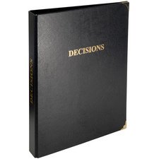 Reliure registre 32x26cm 4 anneaux avec recharges de 100 feuillets - Registre des décisions - Noir