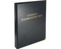 Registre reliure conseils d'administration 4 anneaux avec recharge 32 x 26 cm 100 feuillets