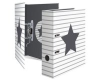 Classeur à levier 'Stars', pointillés en blanc, A4