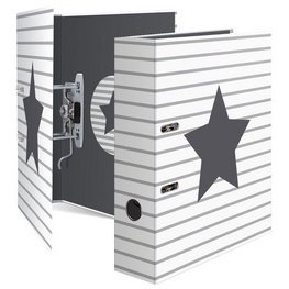 Classeur à levier 'Stars', pointillés en blanc, A4