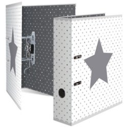 Classeur à levier 'Stars', pointillés en blanc, A4