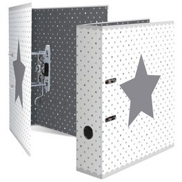 Classeur à levier 'Stars', pointillés en blanc, A4