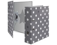 Classeur à levier 'Stars', gris avec des étoiles