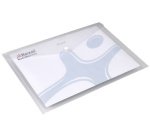 Pochette de rangement à pression avec porte carte A4 Rexel Ice incolore - Paquet de 5