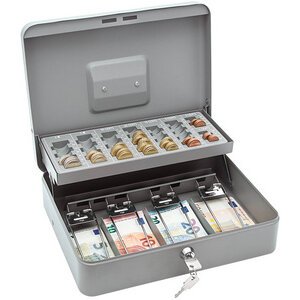 Caisse à monnaie standard PLUS, gris