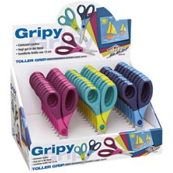 Ciseaux de bricolage Gripy, rond, longueur: 130 mm